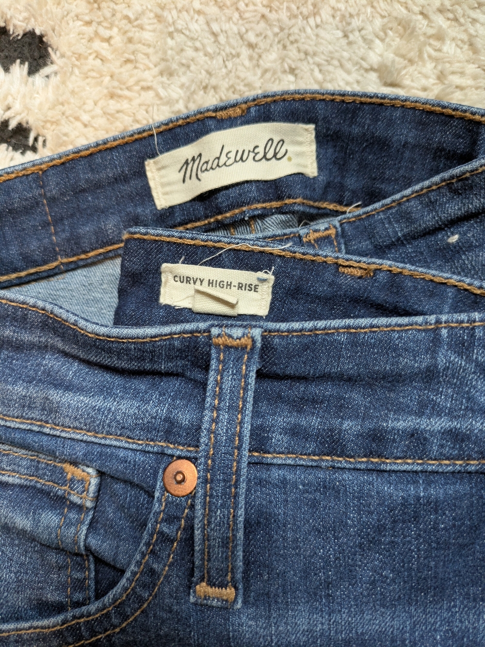 Madewell Curvy High-Rise Women’s Jeans — Dark Blue Denim